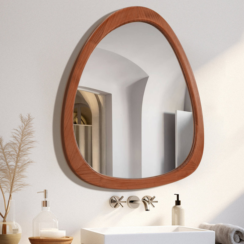 Natural Pine Asymmetrical Wall Mirror