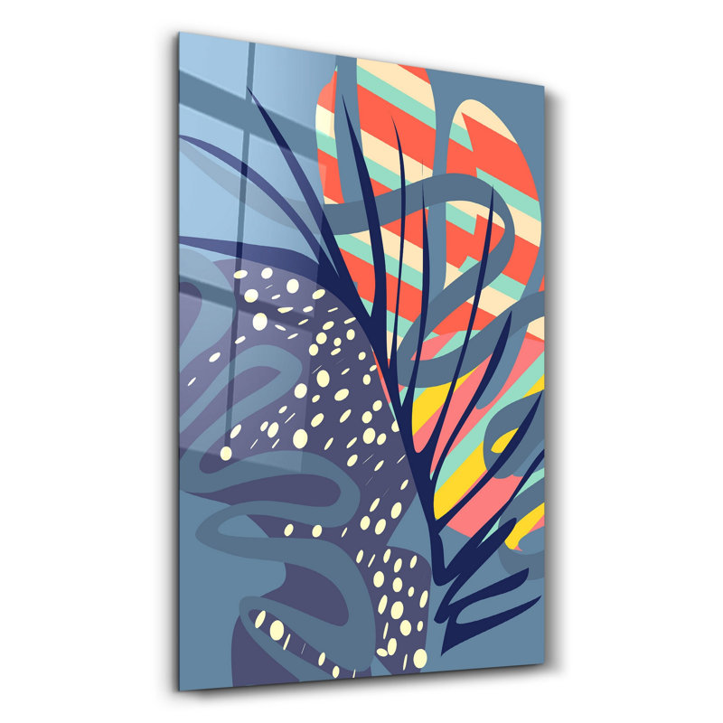 Élégante peinture murale en verre trempé de 13,8 po x 21,7 po | 100% verre trempé, épaisseur: 0,16 pouce | Imprimé UV pour des couleurs éclatantes | Parfait pour la décoration intérieure, le salon et les espaces de bureau