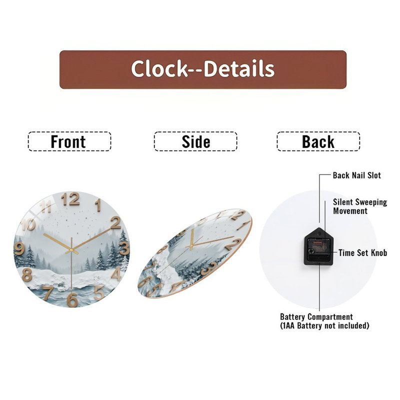 Horloge murale 12 po