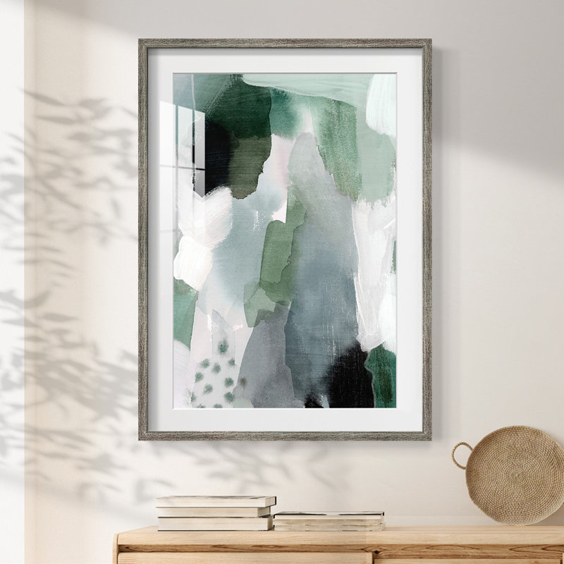 Turquoise Waters I -Framed Print, 28.5" H x 20.5" W, Distressed