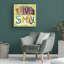 «Happy penséts IV» par Cheryl Warrick - Art textuel sur toile tendue-755551567