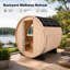 Ensemble de sauna extérieur pour 2 personnes Duthss, sauna traditionnel en bois à vapeur pour la maison avec toit imperméable, chauffage électrique 220 V 4,5 kW, vitre panoramique semi-circulaire