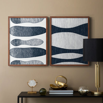 Série ABSTRACT DCCIX - Reproduction encadrée de qualité supérieure - prête à être accrochée - aucun clou requis - aucun clou requis