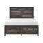 Grand lit plateforme avec rangement en pied de lit 1Pc