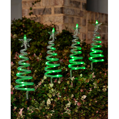 Vivvi App Based Cone Christmas Tree Path Lights, 4.7" 52 LEDs