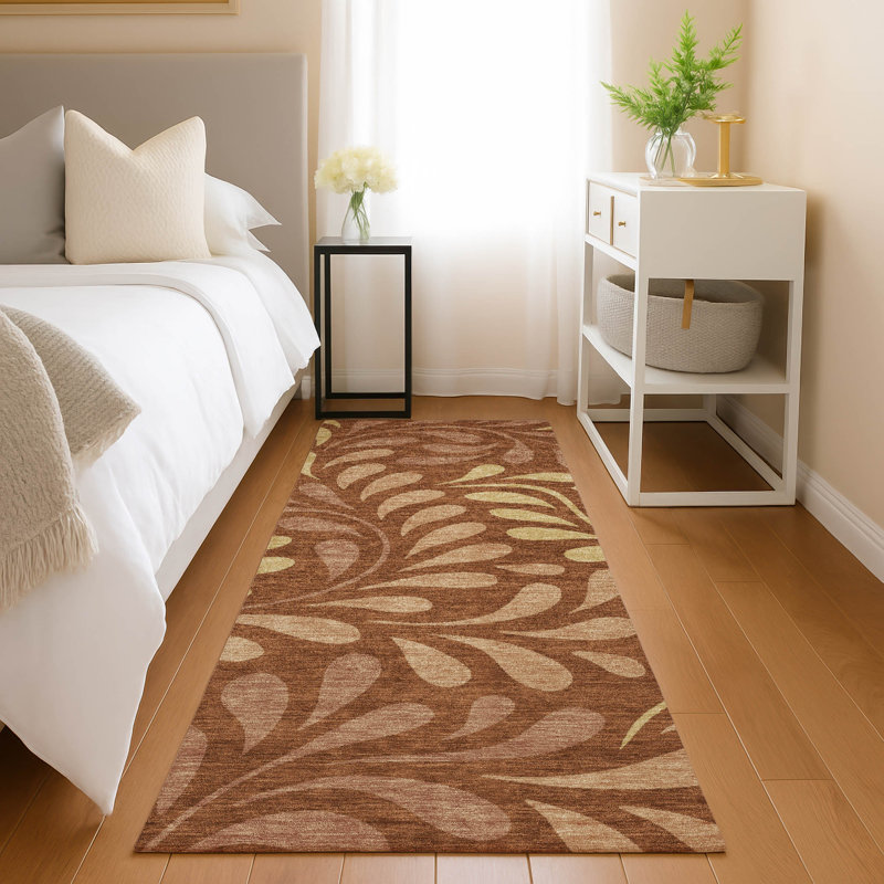 Machine Washable Indoor/Outdoor Chantille ACN2411 Botanical Rug, Runner 2'3" x 7'6"