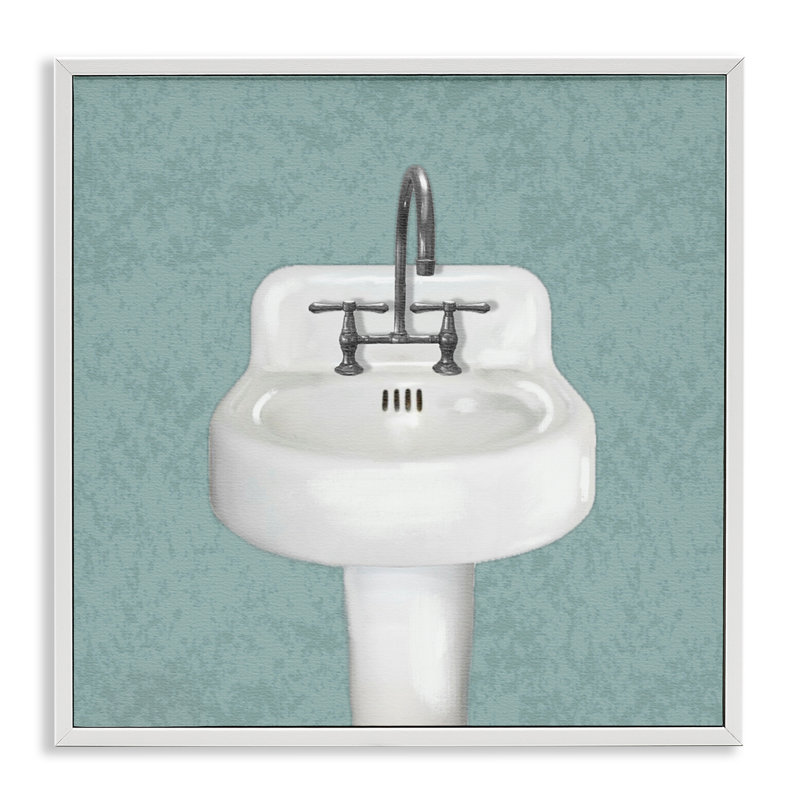 Lavabo simple pour salle de bain, estampe numérique, design par Matthew Piotrowicz, H 12 po x l 12 po
