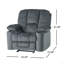 Fauteuil inclinable manuel luxueux avec tissu doux pour la peau et deux porte-gobelets-259106866