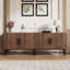 Armoire de rangement décorative 4 portes avec tablettes réglables-1127978702