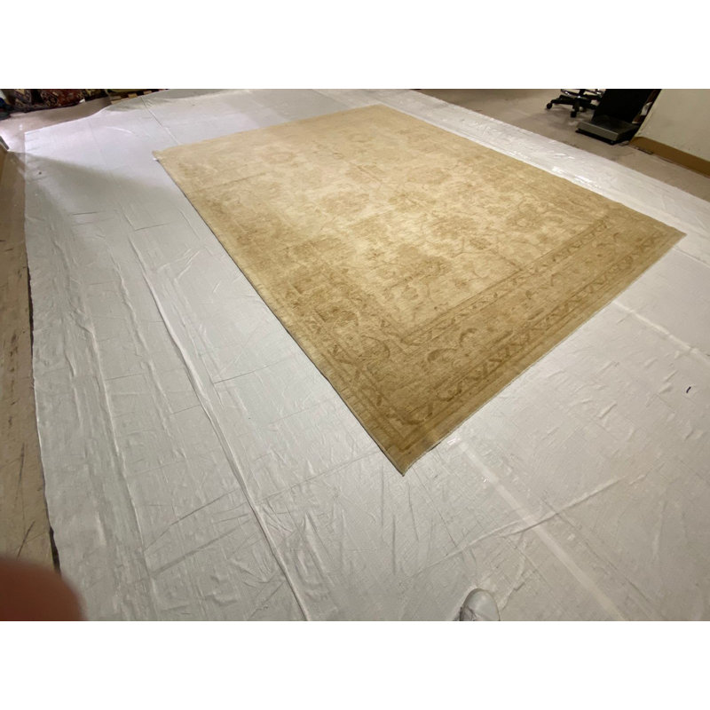 Tapis unique en laine / coton noué à la main 8 pi 4 po x 10 pi 8 po One Age of a Kind Kind