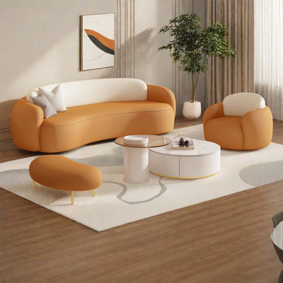 Nutan 5 - Piece Faux Leather Living Room Set by Orren Ellis