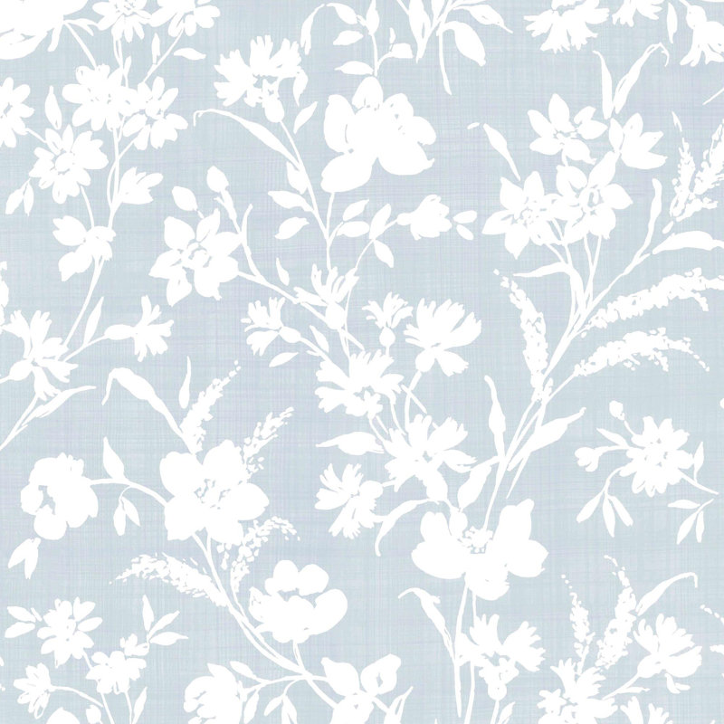 Laura Ashley Rye Dove Wallpaper, Blue