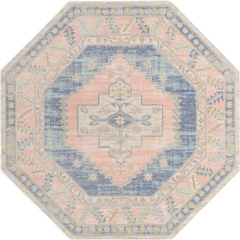 Shauntrelle Oriental Indoor Rug, Octagon 7'1" x 7'1"