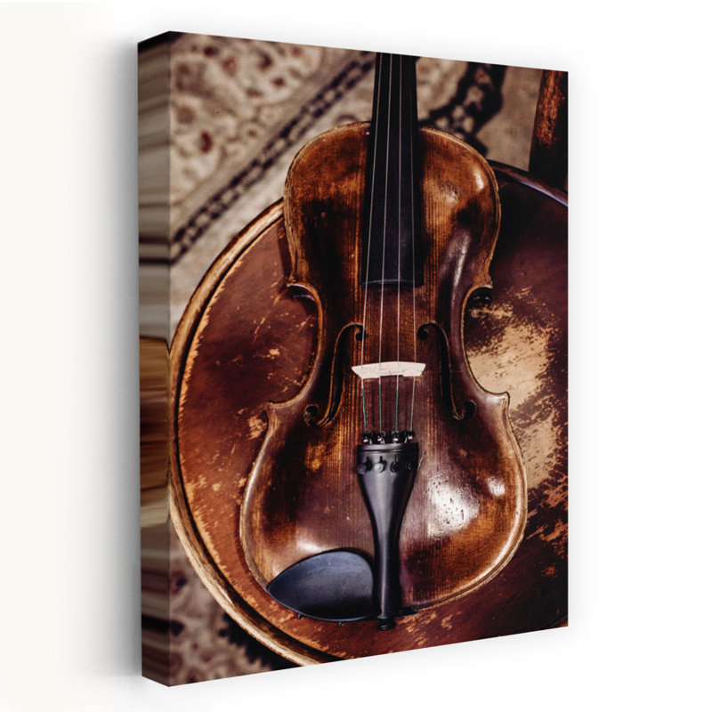 «Well-Aged Violin», art abstrait rétro, H 24 po x l 16 po