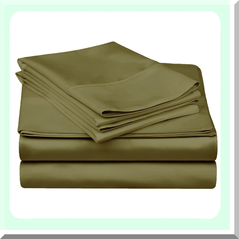 Luxury Cotton Bedding Set - 300 Thread Count 4-Piece Sheet Set with Deep Pocket Fitted Sheets. Soft, Combed Cotton for a Luxurious Sleep Experience.
