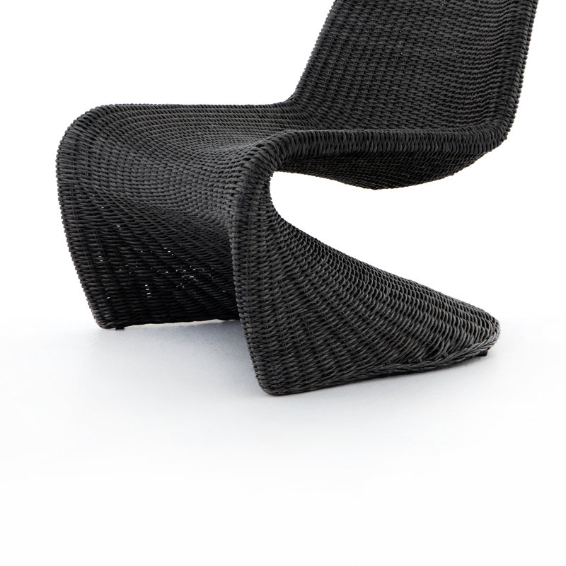 Portia Outdoor Dining Chair, Black