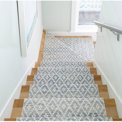 Melange Diamond Blue Hand-Woven Geometric Rug