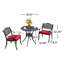 Ensemble bistro d'extérieur en fonte d'aluminium avec coussins 3 pièces-1465649580