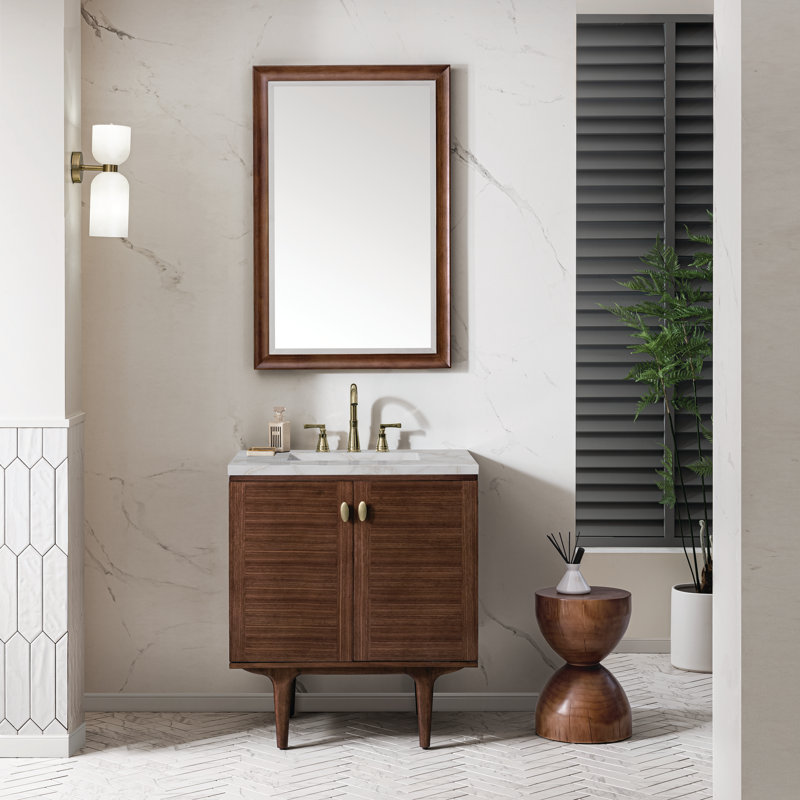 Amberly 30'' W Single Vanity, Victorian Silver, 8" Widespread, 30"