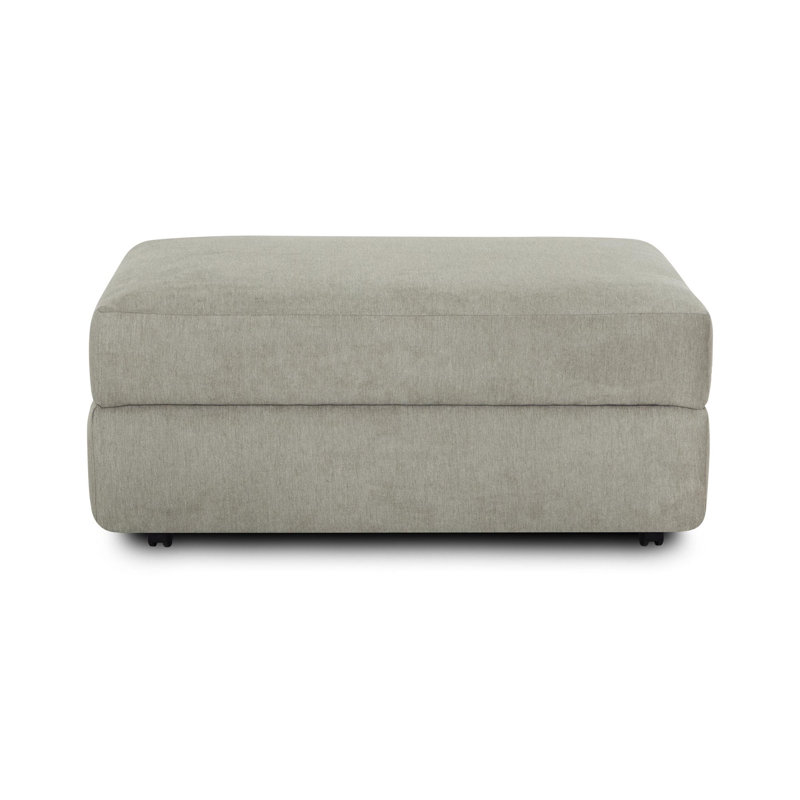 Wilmot Storage Ottoman W/ Caster Legs, Gray