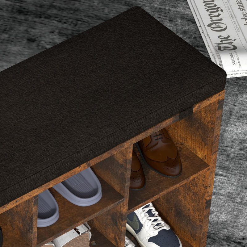 Storage Bench, Brown, Black