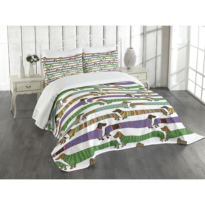Multicolore Ambensonne, Très grand couvre-lit / couvre-lit + 2 taies déc