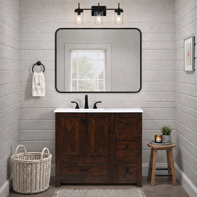 Ensemble de meuble-lavabo simple 36 po Soma, Espresso