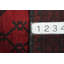 Tapis oriental rouge à motif géométrique 5 x 6