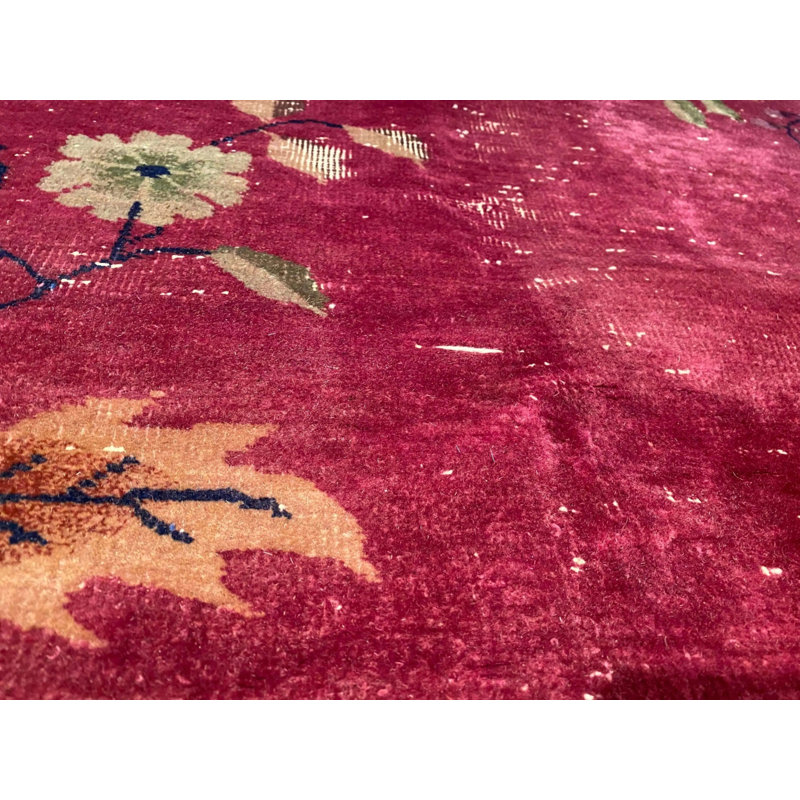 Floral Area Rug in Flush Mahogany