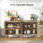 Herringbone Pattern 4-Door Cabinet
