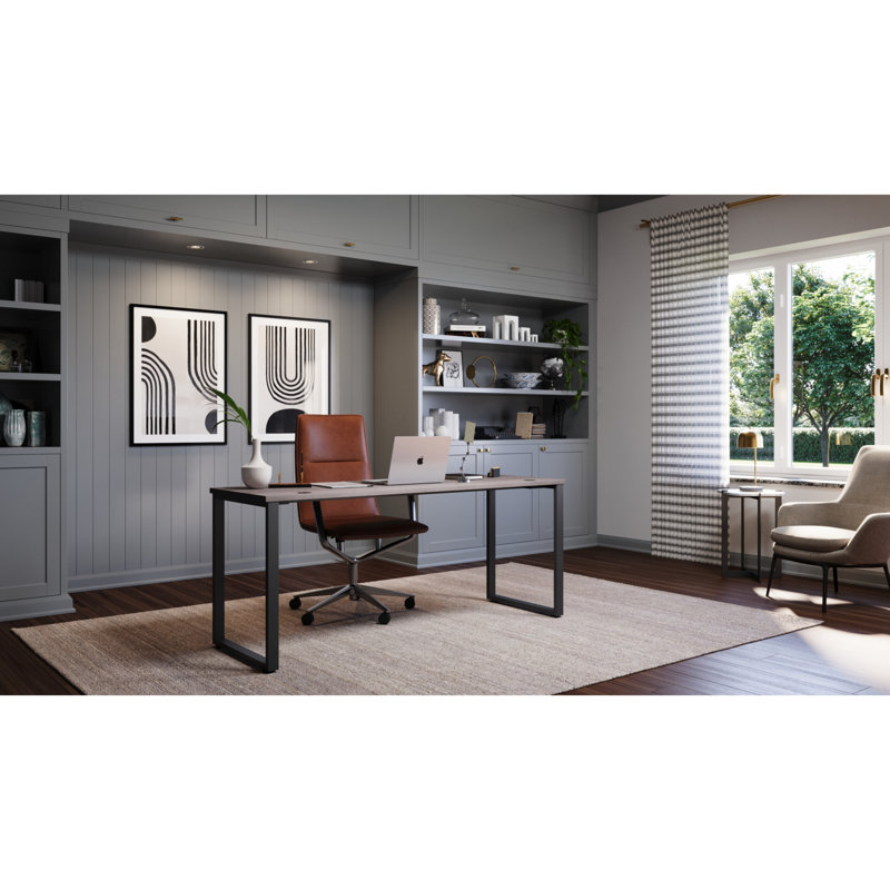 Bureau ouvert à hauteur assise ou debout pour bureau commercial ou bureau à domicile, H 29,9 po x l 70,9 po x P 29,5 po