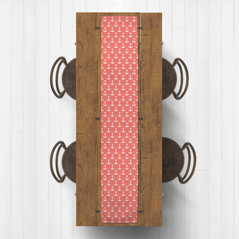 Chemin de table géométrique McKay, L 90 po x l 16 po, Corail, Mckay Geometric