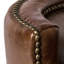 Fauteuil de salon en cuir véritable, brun rétro, matériaux à grain supérieur, structure robuste