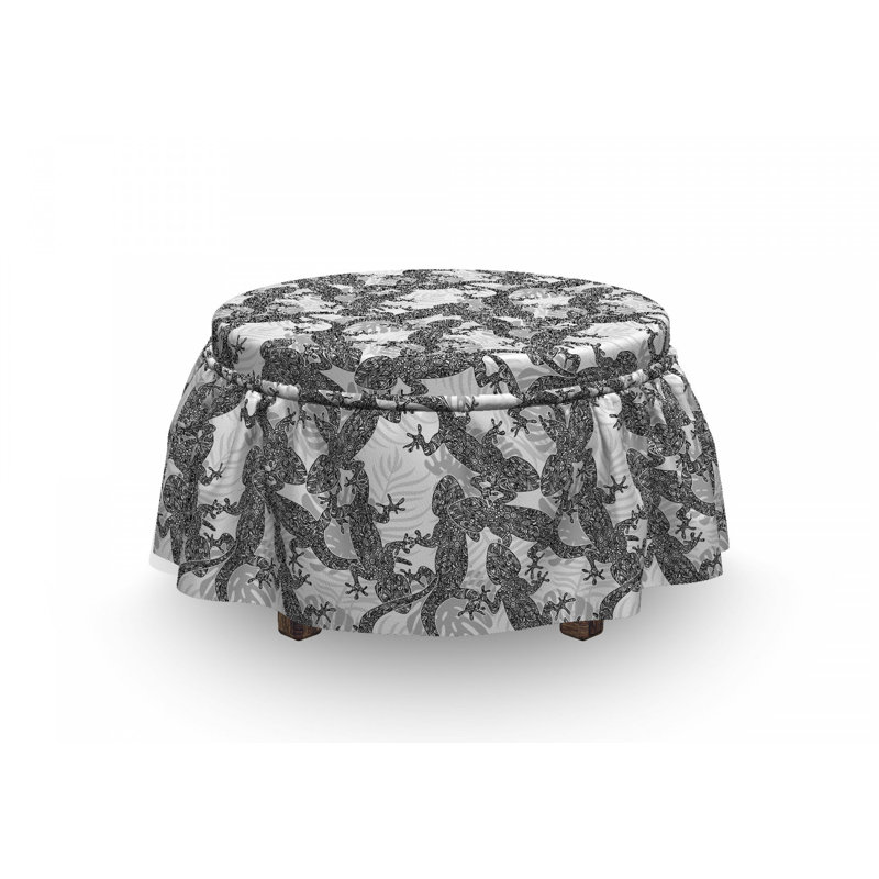Housse pour repose-pieds orné de boho lizards