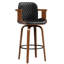 Tabouret de bar pivotant à dossier haut de 26 po avec repose-pieds-384928495-384928493