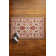 Tapis rose / orange en laine crocheté à la main Leyna