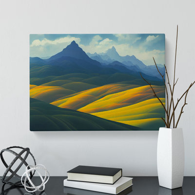 Beautiful Mountain Landscape - Wrapped Canvas