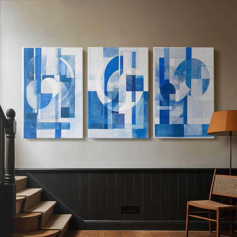ABSTRACT Series XCIV - Toile tendue sur mesure - 3 pièces, H 12 po x l 24 po