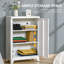 Armoire industrielle blanche, en métal avec portes doubles et tablettes réglables, l 29,5 po x P 13 po, H 43,25 po pour le rangement des outils, blanc