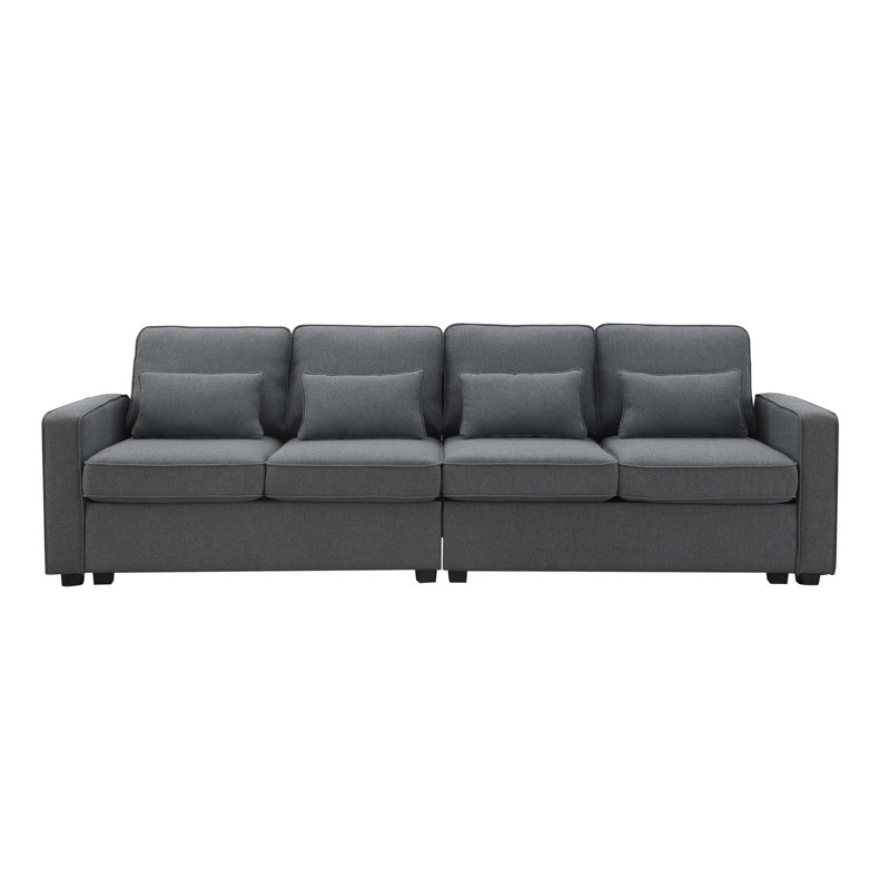 Goutier Arm Sofa, Dark Gray Fabric