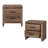 22" W Rustic Brown Nightstand