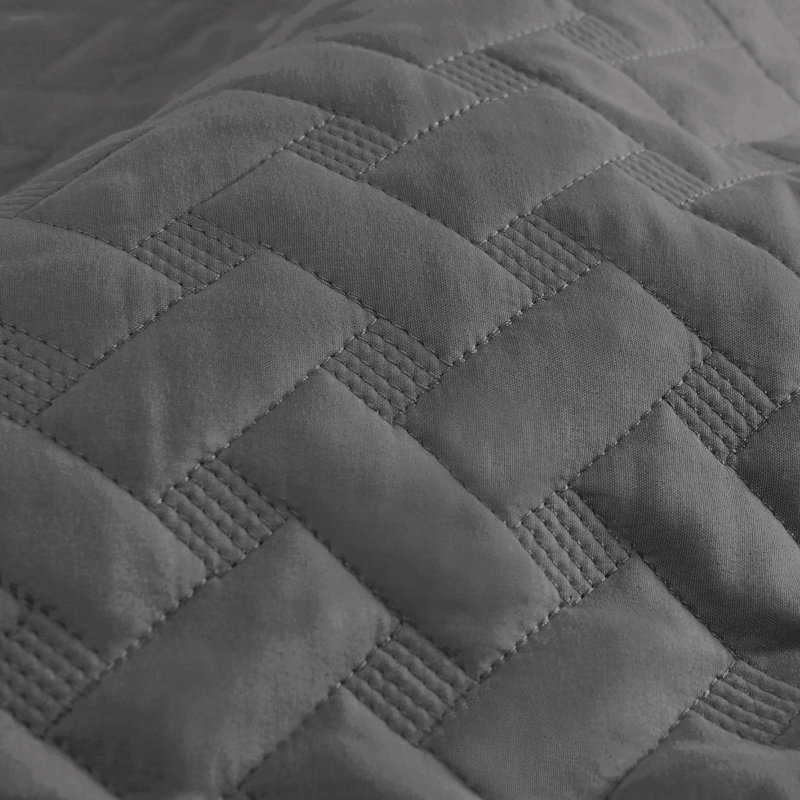 Couverture matelassée - Motif tissé texturé, couvre-lit léger Airy, 85 g / m², Marine