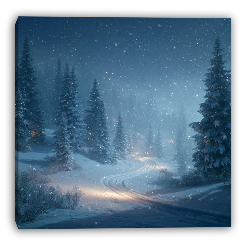 Winter Willow Reflection Wrapped Canvas Wall Art, 30" H x 30" W