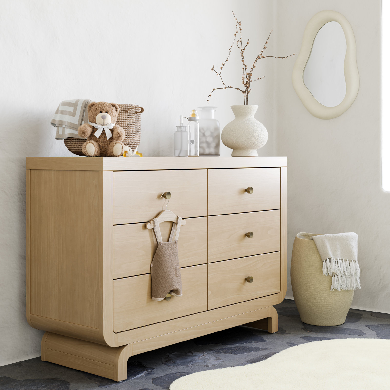 Santorini 6 Drawer Dresser, Driftwood