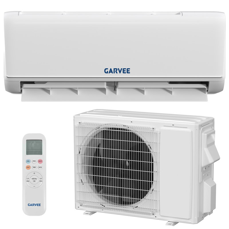 Climatiseur intelligent divisé 12 000 BTU GarveeHome - SEER 18,5 Wi-Fi activé, CA 230 V écoénergétique avec réfrigérant R32, refroidissement et chauffage pour les pièces moyennes et le bureau à domicile