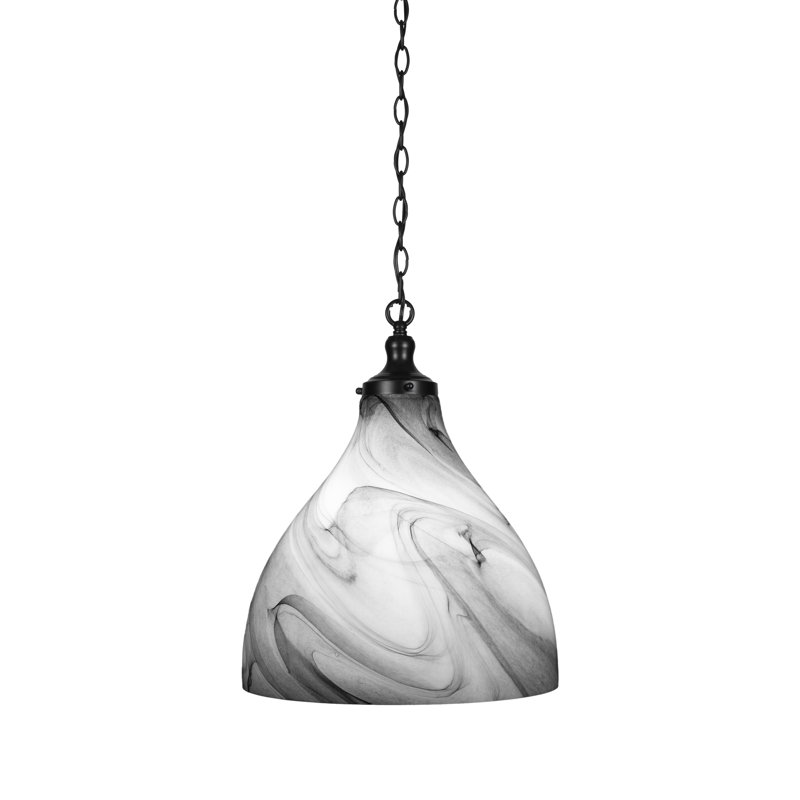 Juno Chain Hung Pendant, Black, 94" H x 16" W x 16" D