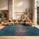 Felty Floral Blue Area Rug