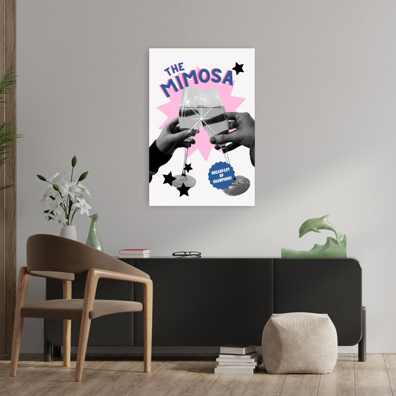 Art contemporain rétro, H 36 po x l 24 po