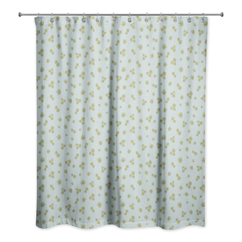 Rideau de douche simple Erdrich, Vert