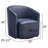Armino Midnight Faux Leather Swivel Barrel Chair-1044140583